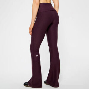 NEW Fabletics Heather Purple Flared Stretch Fit Yoga Leggings Size XXL
